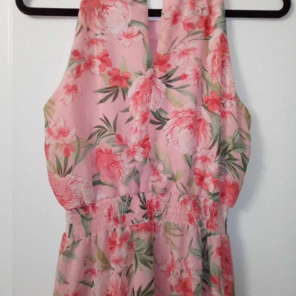 Stella & Julie Cottagecore Soft Color Palette Botanical Print Maxi Dress Size 6 - Picture 3 of 5